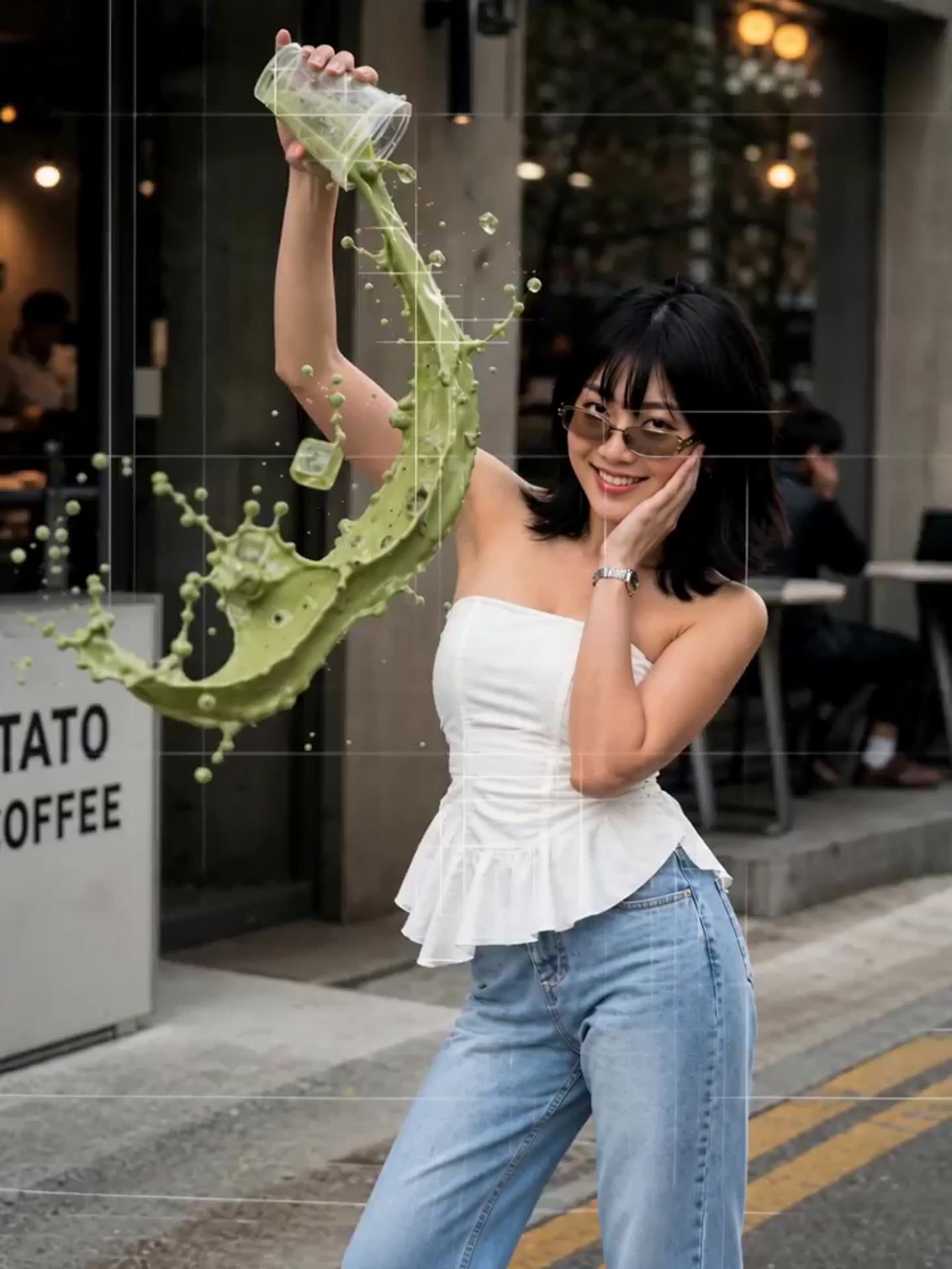 Tendencia del matcha derramado supporting video output